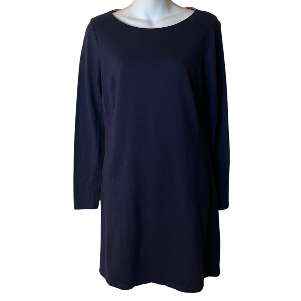 Boden navy blue long sleeve cotton and modal dress size 8